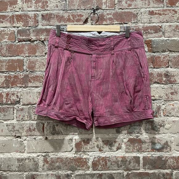 Marc by Marc Jacobs Striped High Waist Shorts Size 8 - Picture 2 of 6